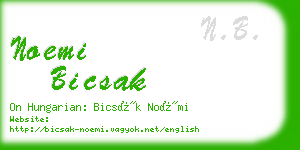 noemi bicsak business card